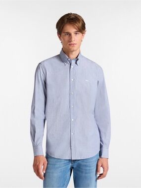 Harmont & Blaine Regular Cotton Shirt with Dachshund - Navy Blue